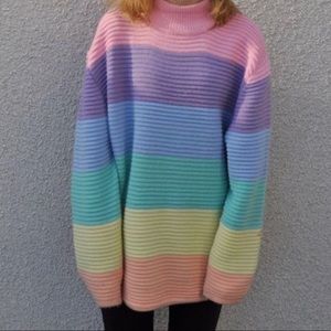 unif pastel rainbow sweatshirt